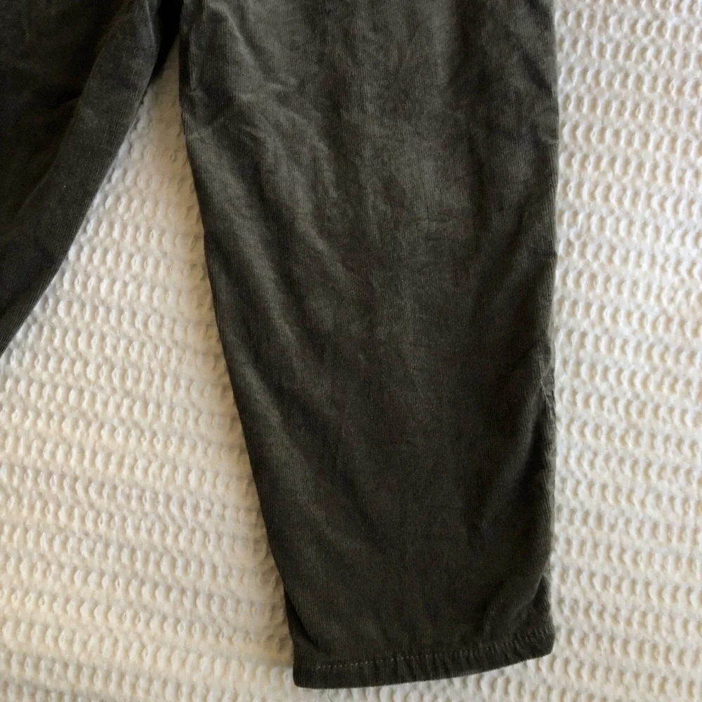 ZARA Kids Olive Green Corduroy Drawstring Lined Pants Size 4T